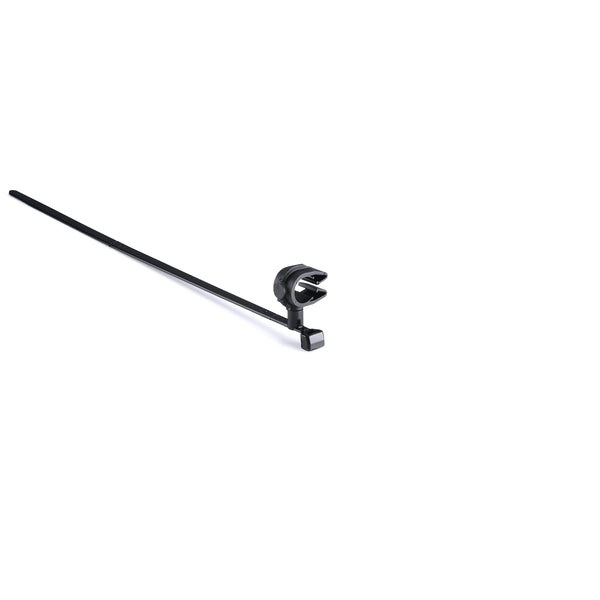 Hellermann Tyton 156-02244 MOC Clip, 10 mm, Assembled to T50SVC Swivel Tie, PA66HIRHSUV, Black, 2000/ctn