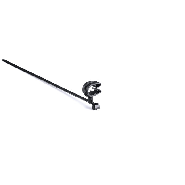 Hellermann Tyton 156-02245 MOC Clip, 12 mm, Assembled to T50SVC Swivel Tie, PA66HIRHSUV, Black, 1000/ctn