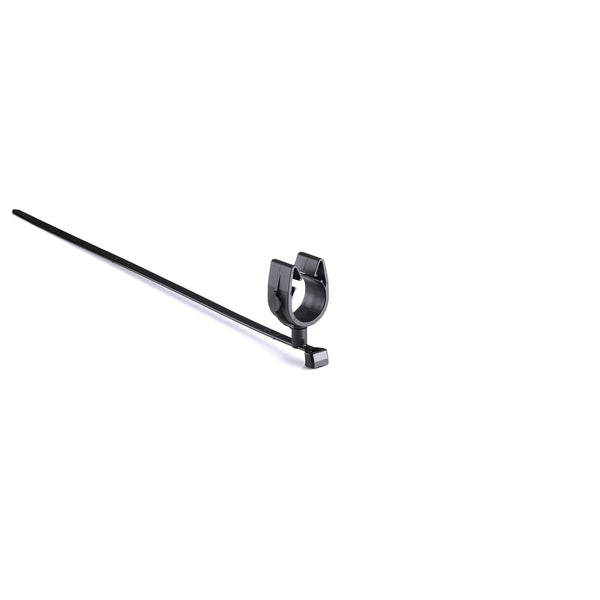 Hellermann Tyton 156-02257 MOC Clip, 16 mm Transverse, Assembled to T50SVC Swivel Tie, PA66HIRHSUV, Black, 1000/ctn