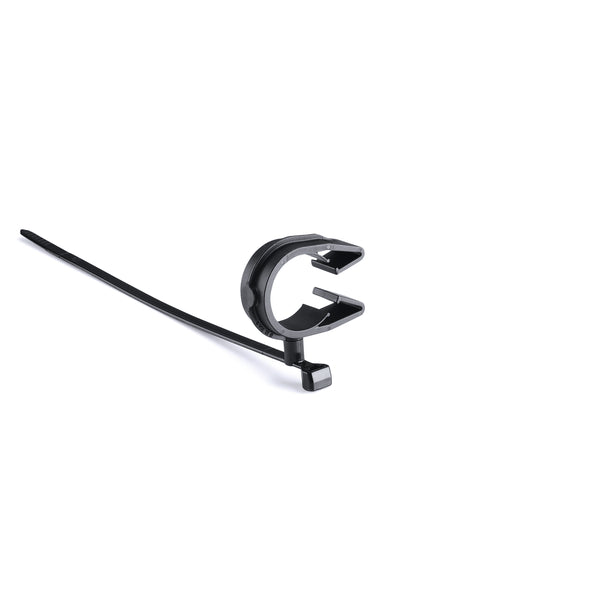 Hellermann Tyton 156-02247 MOC Clip, 22 mm, Assembled to T50SVC Swivel Tie, PA66HIRHSUV, Black, 1000/ctn