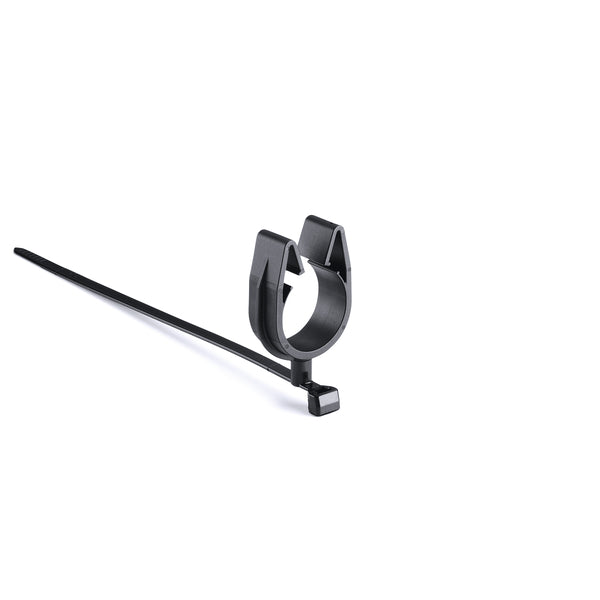 Hellermann Tyton 156-02260 MOC Clip, 26 mm Transverse, Assembled to T50SVC Swivel Tie, PA66HIRHSUV, Black, 1000/ctn