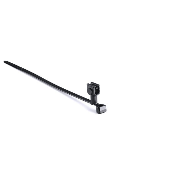 Hellermann Tyton 156-02249 MOC Clip, 5 mm Transverse, Assembled to T50SVC Swivel Tie, PA66HIRHSUV, Black, 1000/ctn