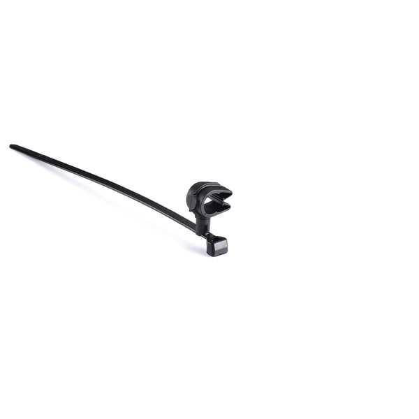 Hellermann Tyton 156-02243 MOC Clip, 9 mm, Assembled to T50SVC Swivel Tie, PA66HIRHSUV, Black, 2000/ctn