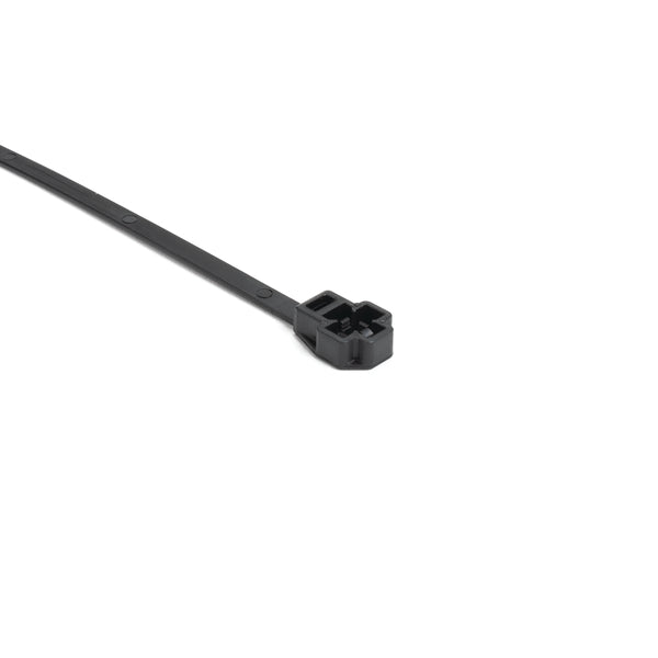 Hellermann Tyton 157-00460 1-Piece Low Profile M5/M6 Stud Mount Tie, 8.2" Tie, 80lb Tensile Strength, PA66HIRHSUV, Black, 2500/ctn