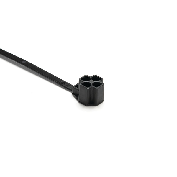 Hellermann Tyton 157-00290 M8 Stud Mount Tie, 7.5" Tie, 80lb Tensile Strength, PA66HIRHS, Black, 1500/pkg