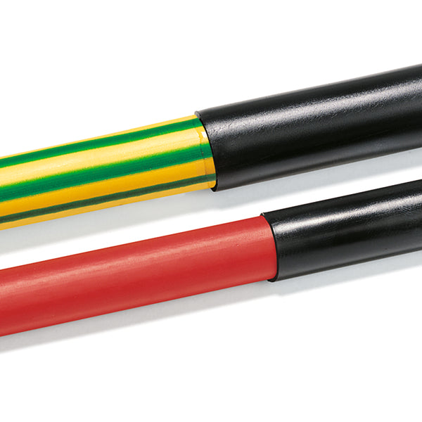 Hellermann Tyton 318-60155 Heat Shrink Tubing, 4' Long Stick, Adhesive Lined, 3:1 Shrink Ratio, 3/4", 19.0/6.0 Dia, PO, Black, 15/pkg