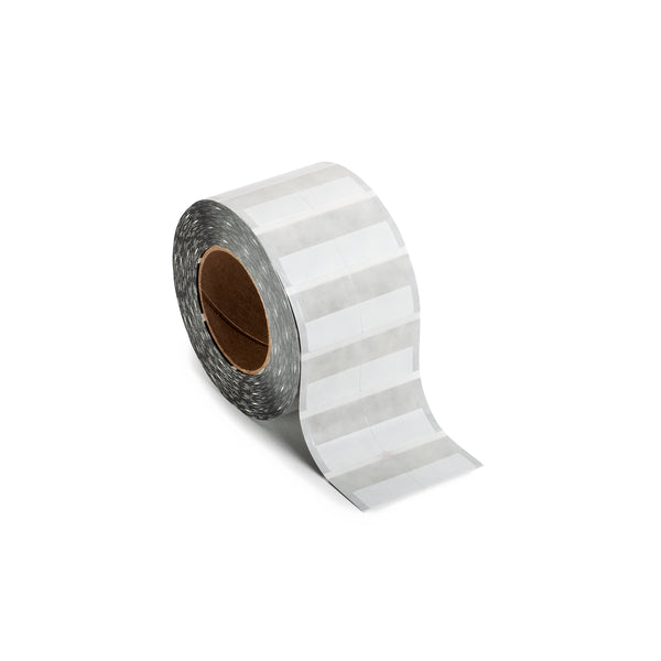 Hellermann Tyton TAG53T2-100B Thermal Transfer Adhesive Labels, Self-Laminating, 1.5 x 0.7 x 1.437", 2 Across, VL, White, 2500/roll
