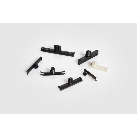 Hellermann Tyton 150-95500 Bundling Clip with Fir Tree, 1.46" Long, 0.03" - 0.06" Panel Thickness, PA66HIRHS, Bk, 1000/pkg