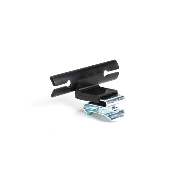 Hellermann Tyton 133-04257 Edge Clip and Tape Clip, Panel Thickness 0.06 - 0.08 ", 1.43" Long, PA66HIRHSUV, Black, 4000/ctn