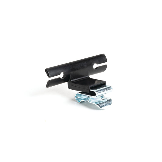 Hellermann Tyton 133-04257 Edge Clip and Tape Clip, Panel Thickness 0.06 - 0.08 ", 1.43" Long, PA66HIRHSUV, Black, 4000/ctn