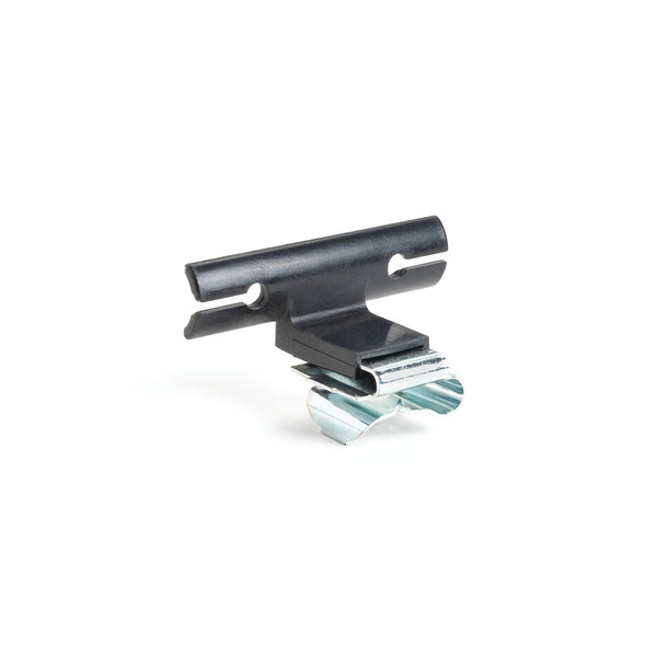 Hellermann Tyton 133-04243 Edge Clip and Tape Clip, Panel Thickness 0.06 - 0.11 ", 1.43" Long, PA66HIRHSUV, Black, 4000/ctn