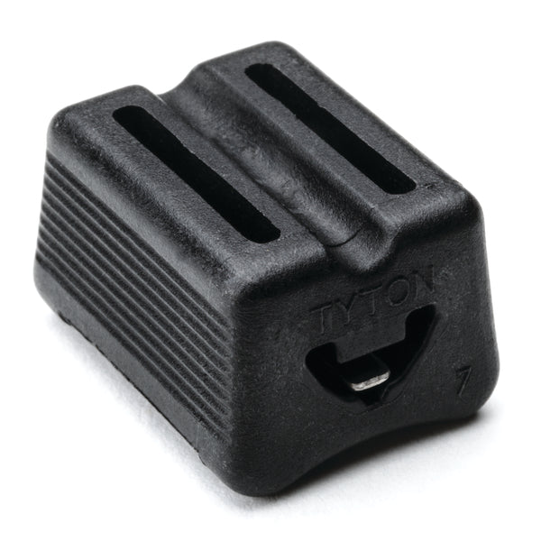 Hellermann Tyton TELS-H Extended-Length Tie Heads, POM, Black, 25/pkg