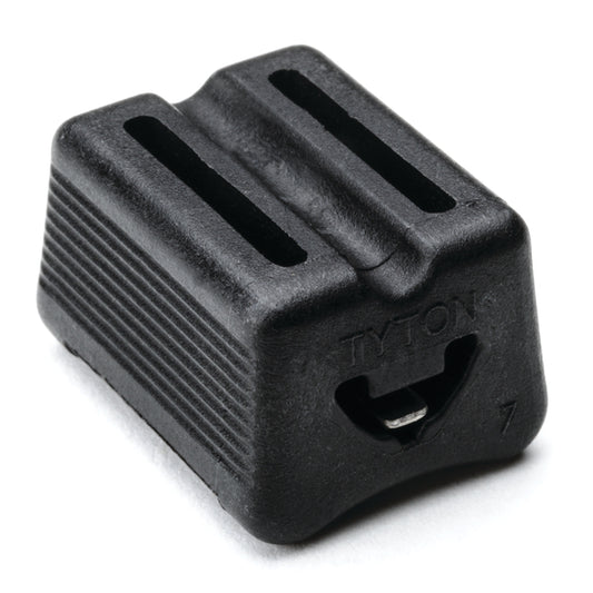 Hellermann Tyton TELS-H Extended-Length Tie Heads, POM, Black, 25/pkg