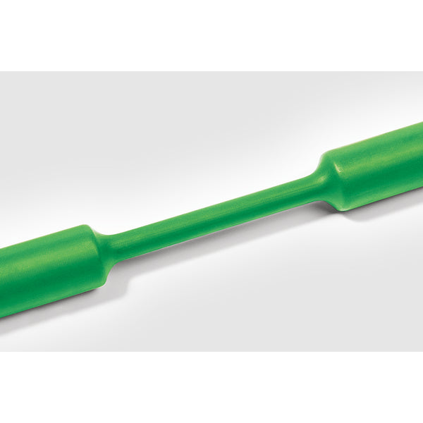 Hellermann Tyton 309-65301 Heat Shrink Tubing, 4' Long Stick, 2:1 Shrink Ratio, 1", 25.4/12.7 Dia, PO, Green, 5/pkg