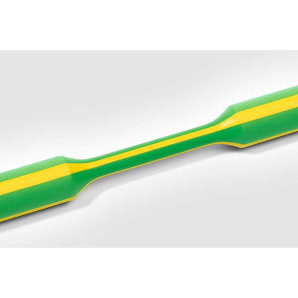 Hellermann Tyton 309-65146 Heat Shrink Tubing, 4' Long Stick, 2:1 Shrink Ratio, 1/2", 12.7/6.4 Dia, PO, Green-Yellow, 10/pkg