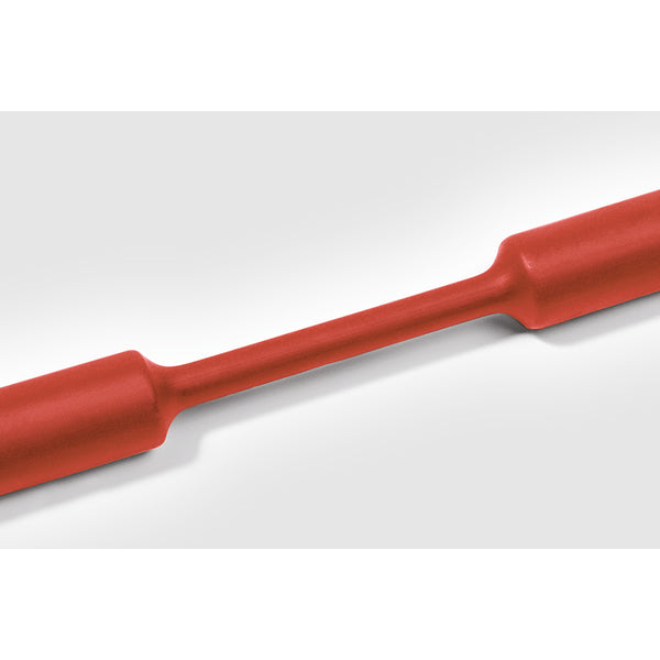 Hellermann Tyton 309-65114 Heat Shrink Tubing, 4' Long Stick, 2:1 Shrink Ratio, 3/32", 2.4/1.2 Dia, PO, Red, 20/pkg