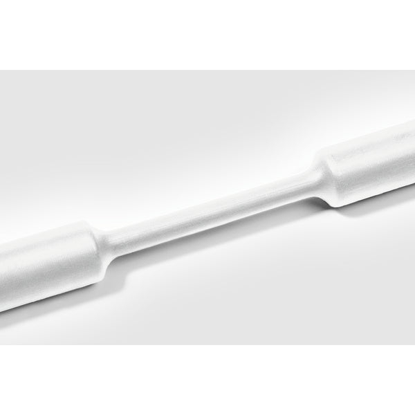 Hellermann Tyton 309-65169 Heat Shrink Tubing, 4' Long Stick, 2:1 Shrink Ratio, 1/2", 12.7/6.4 Dia, PO, White, 10/pkg