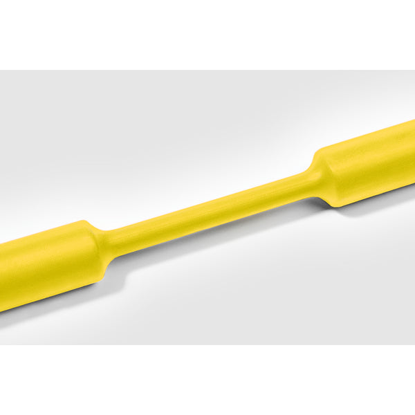 Hellermann Tyton 309-60300 Heat Shrink Tubing, Mini Reel, 2:1 Shrink Ratio, 1/4", 6.4/3.2 Dia, PO, Yellow, 50 ft/reel