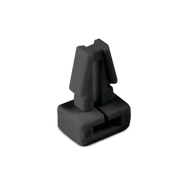 Hellermann Tyton TM1SF0C2 Push-Button Cable Tie Mount, 0.25" Hole Dia, 0.13" Max Panel, 0.2" Max Tie Width, PA66, Black, 100/pkg