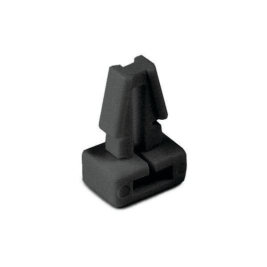 Hellermann Tyton TM1SF0C2 Push-Button Cable Tie Mount, 0.25" Hole Dia, 0.13" Max Panel, 0.2" Max Tie Width, PA66, Black, 100/pkg