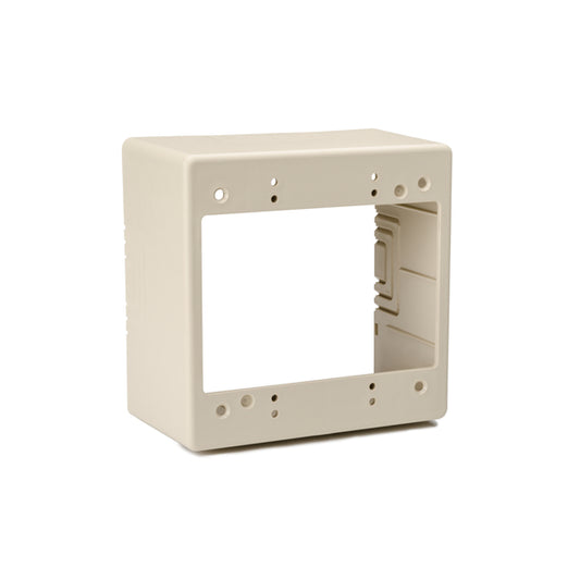 Hellermann Tyton TSRI-JBD2 Dual Gang Junction Box, 2.77" Deep, 2-Piece, PVC, Ivory, 1/bg