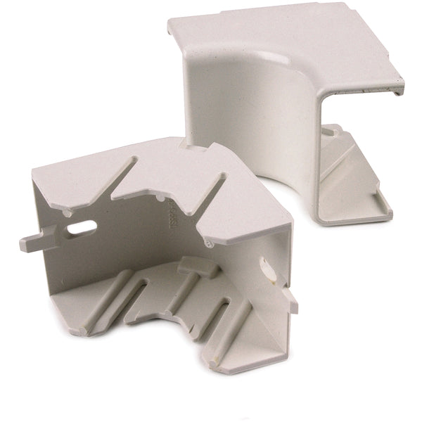 Hellermann Tyton TSRP3FW-33-1 Internal Corner Cover, 1-3/4", 1" Bend Radius, PVC, Office White, Bag of 10
