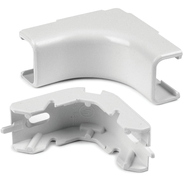 Hellermann Tyton TSRP2W-33-1 Internal Corner Cover, 1-1/4", 1" Bend Radius, PVC, White, Bag of 10