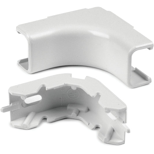 Hellermann Tyton TSRP2W-33-1 Internal Corner Cover, 1-1/4", 1" Bend Radius, PVC, White, Bag of 10