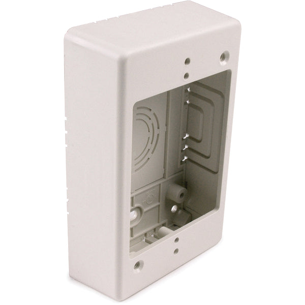 Hellermann Tyton TSRFW-JB1 Single Gang Junction Box, 1-1/4" Deep, PVC, Office White, 1/bg
