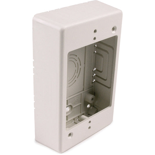 Hellermann Tyton TSRFW-JB1 Single Gang Junction Box, 1-1/4" Deep, PVC, Office White, 1/bg