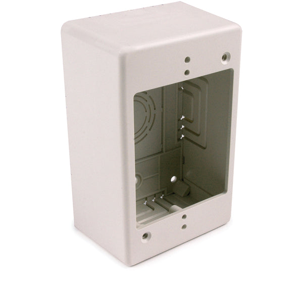 Hellermann Tyton TSRFW-JB2 Single Gang Junction Box, 2.0" Deep, PVC, Office White, 1/bg