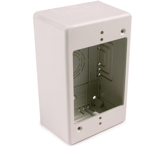 Hellermann Tyton TSRFW-JB2 Single Gang Junction Box, 2.0" Deep, PVC, Office White, 1/bg