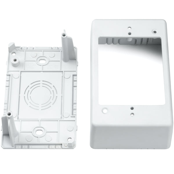 Hellermann Tyton TSRPW-JB1 Single Gang Junction Box, 1-1/4" Deep, PVC, White, 1/bg