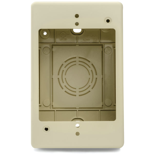 Hellermann Tyton TSRI-JB2 Single Gang Junction Box, 2.0" Deep, PVC, Ivory, 1/bg