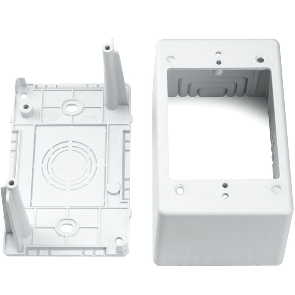 Hellermann Tyton TSRPW-JB3 Single Gang Junction Box, 2.77" Deep, PVC, White, 1/bg