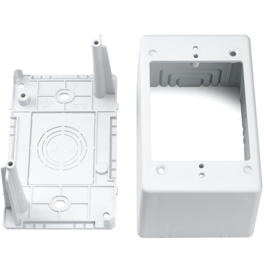 Hellermann Tyton TSRPW-JB3 Single Gang Junction Box, 2.77" Deep, PVC, White, 1/bg