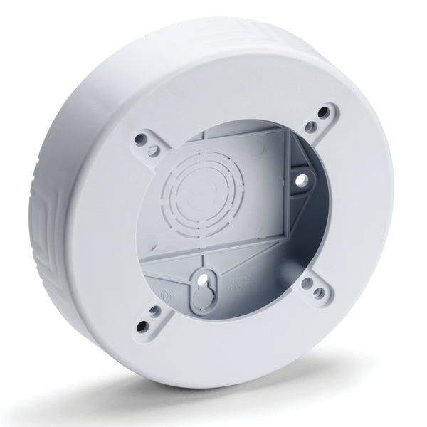 Hellermann Tyton TSRPW-RB Round Junction Box, 1-1/4" Deep, PVC, White, 1/bg