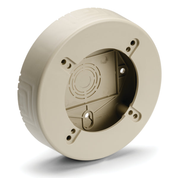 Hellermann Tyton TSRPI-RB Round Junction Box, 1-1/4" Deep, PVC, Ivory, 1/bg