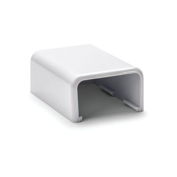 Hellermann Tyton TSRP2W-36 End Cap, 1-1/4", 3-Piece, PVC, White, Bag of 10