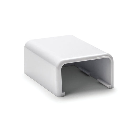 Hellermann Tyton TSRP2W-36 End Cap, 1-1/4", 3-Piece, PVC, White, Bag of 10