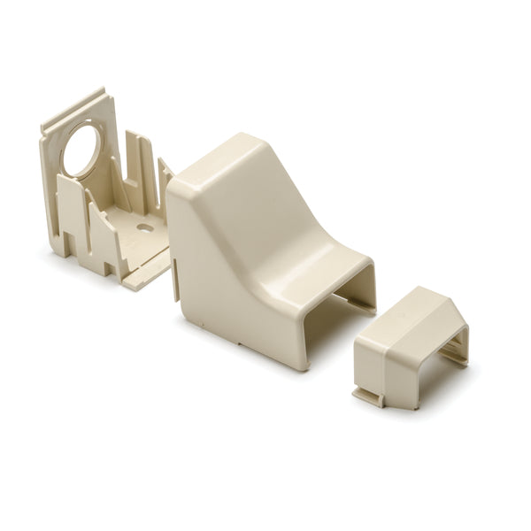 Hellermann Tyton TSRP2I-50 Ceiling Drop, 1-1/4", 3-Piece, PVC, Ivory, Bag of 10