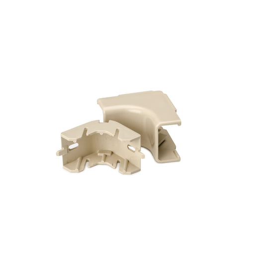 Hellermann Tyton TSRP2I-33-1 Internal Corner Cover, 1-1/4", 1" Bend Radius, PVC, Ivory, Bag of 10