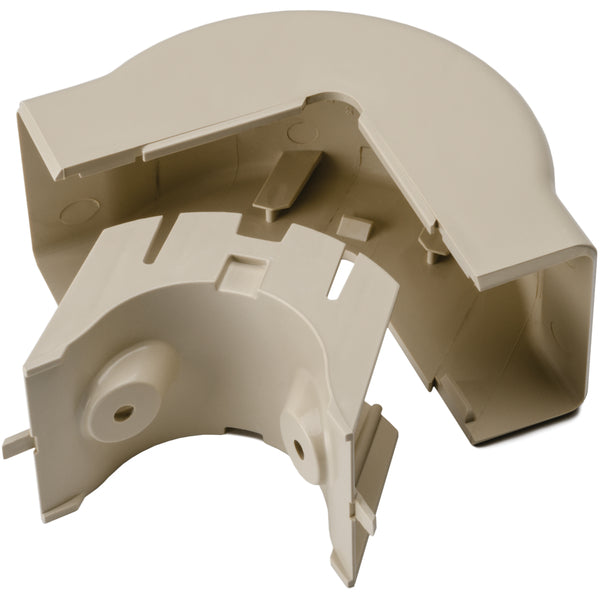 Hellermann Tyton TSRP3I-29-1 External Corner Cover, 1-3/4", 1" Bend Radius, PVC, Ivory, Bag of 10