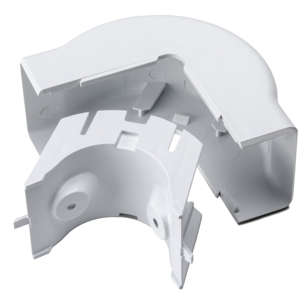 Hellermann Tyton TSRP3W-29-1 External Corner Cover, 1-3/4", 1" Bend Radius, PVC, White, Bag of 10