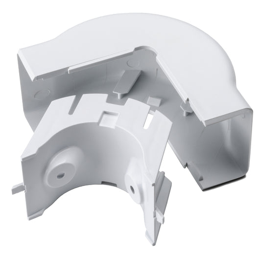Hellermann Tyton TSRP3W-29-1 External Corner Cover, 1-3/4", 1" Bend Radius, PVC, White, Bag of 10