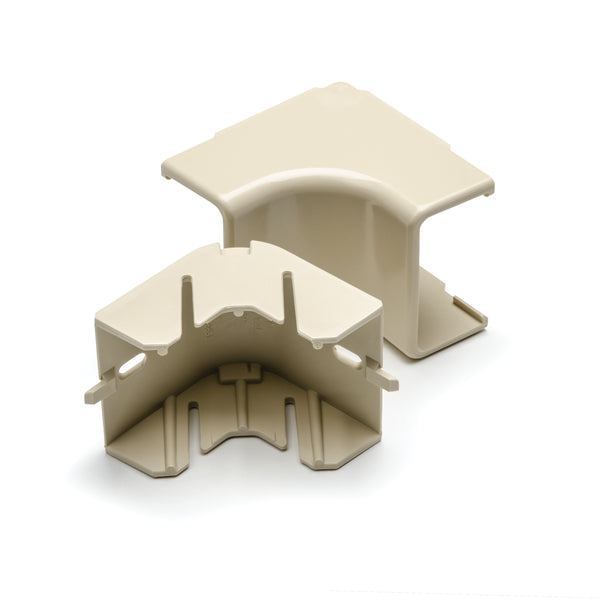 Hellermann Tyton TSRP1I-33-1 Internal Corner Cover, 3/4", 1" Bend Radius, PVC, Ivory, Bag of 10