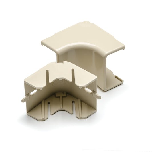 Hellermann Tyton TSRP1I-33-1 Internal Corner Cover, 3/4", 1" Bend Radius, PVC, Ivory, Bag of 10
