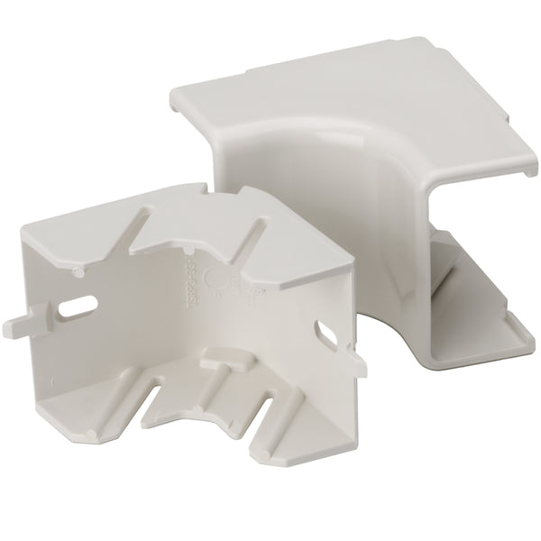 Hellermann Tyton TSRP2FW-33-1 Internal Corner Cover, 1-1/4", 1" Bend Radius, PVC, Office White, Bag of 10