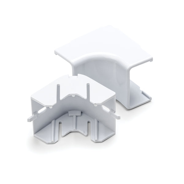 Hellermann Tyton TSRP1W-33-1 Internal Corner Cover, 3/4", 1" Bend Radius, PVC, White, Bag of 10