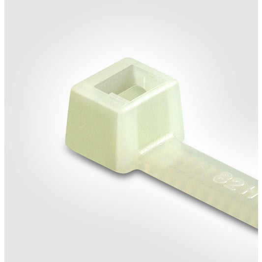 Hellermann Tyton T18S9M4 Cable Tie, 3" Long, UL Rated, 18lb Tensile Strength, PA66, Natural, 1000/pkg